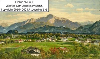 Artwork by Josef Mayburger, A View of Hoher Göll near Salzburg, Made of oil on canvas