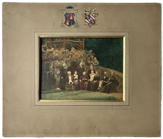 Cardinal Flavio Chigi Albani della Rovere surrounded by his family, c. 1875. by Pierre Petit, circa 1875