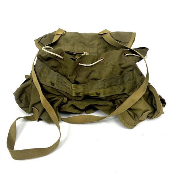 Us Military | A Vintage US Military Khaki Nylon & Canvas Rucksack ...