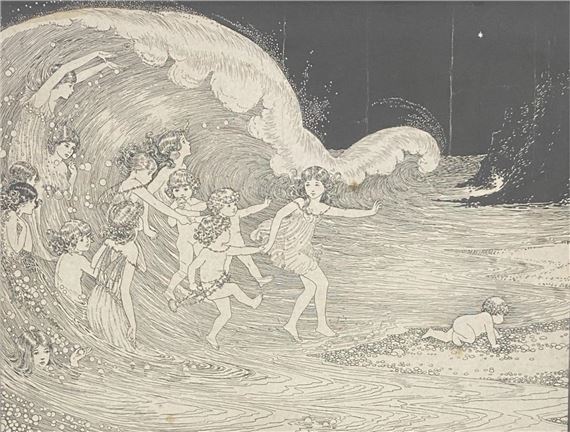 Ida Rentoul Outhwaite | The Wave Fairies & Grove of Love | MutualArt