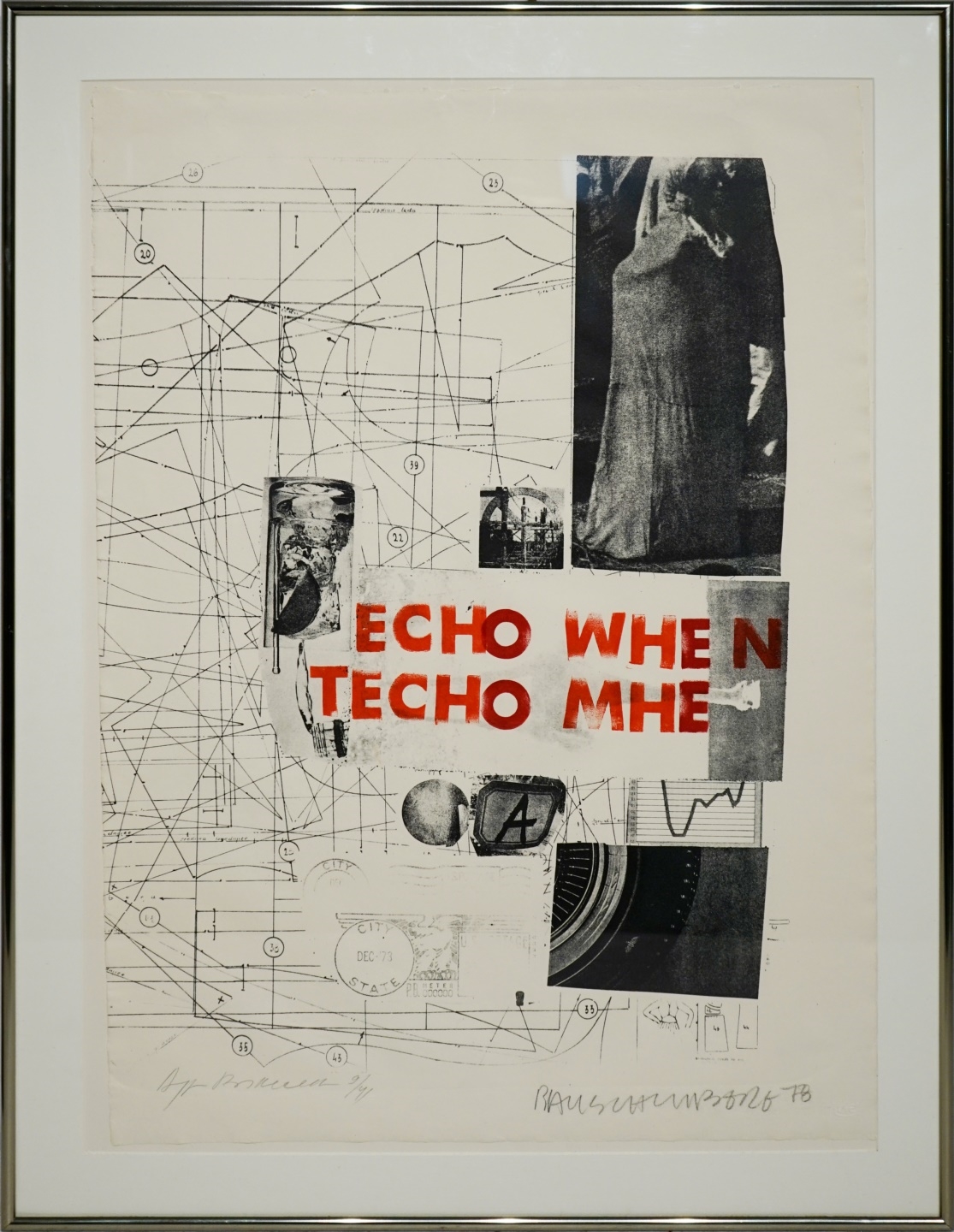 Artwork by Robert Rauschenberg, Andrei Vosnesensky, 'Echo When', 1978, Lithograph on paper, Made of Lithograph on paper