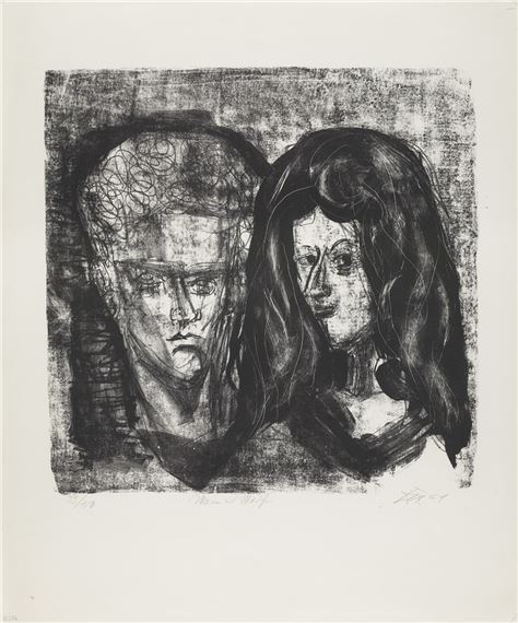 Mann und Mädchen by Otto Dix, 1961