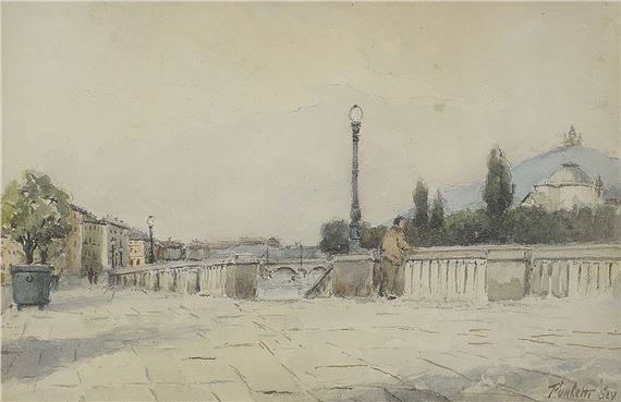 Along the Po in Turin by Severino Furletti