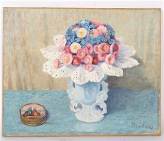 VASE IN FLOWERS - Ernest Moulines