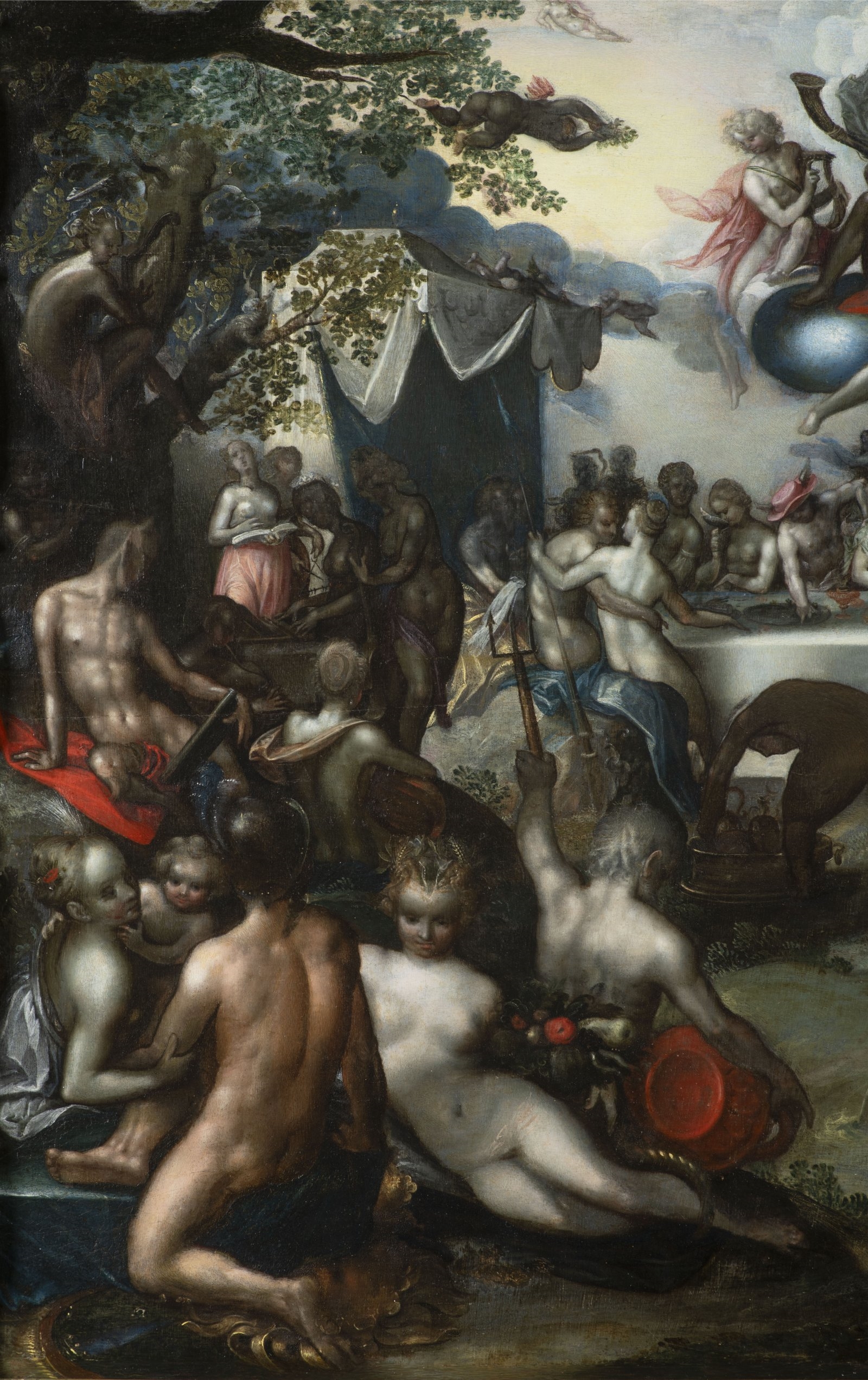 Artwork by Bartholomeus Spranger, THE WEDDING OF PELLEUS AND THETIS, Made of oil on wood