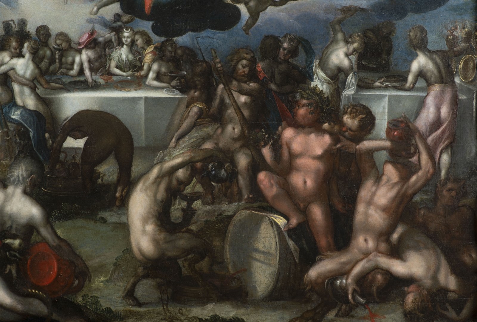 Artwork by Bartholomeus Spranger, THE WEDDING OF PELLEUS AND THETIS, Made of oil on wood