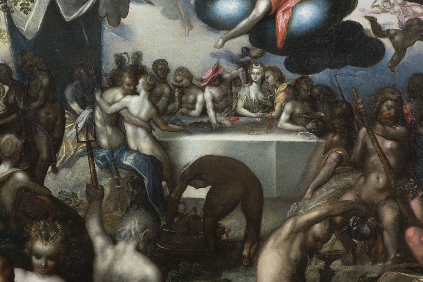 Artwork by Bartholomeus Spranger, THE WEDDING OF PELLEUS AND THETIS, Made of oil on wood