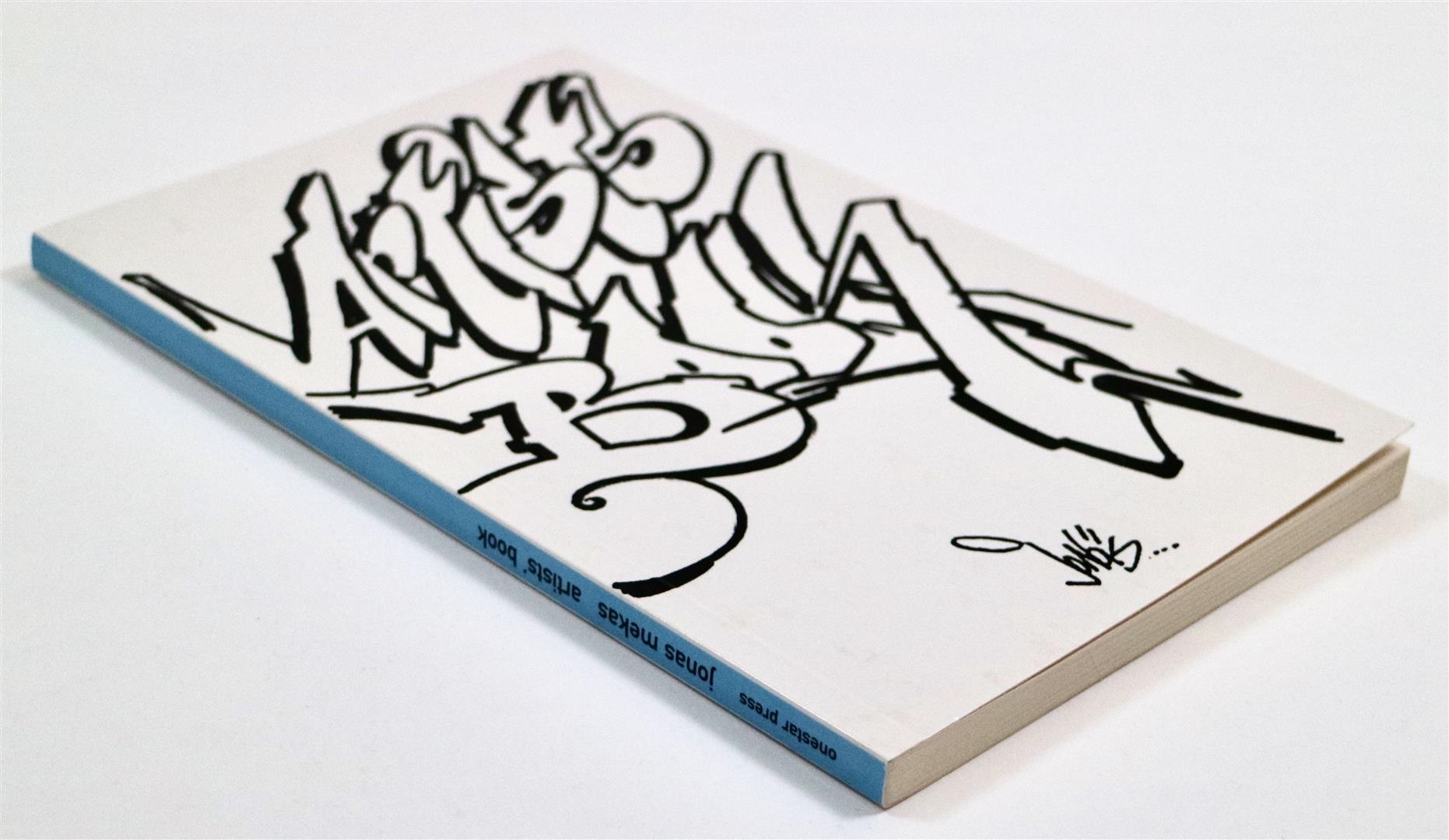 Artwork by Jonas Mekas, Artists' Book, Made of black marker