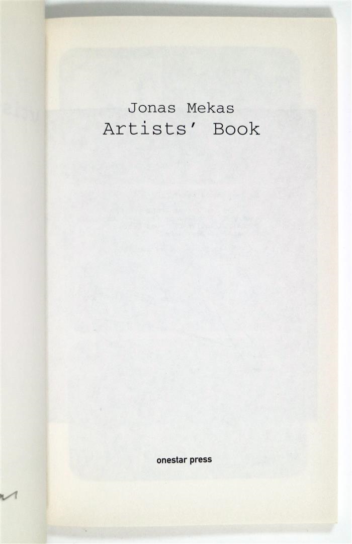 Artwork by Jonas Mekas, Artists' Book, Made of black marker