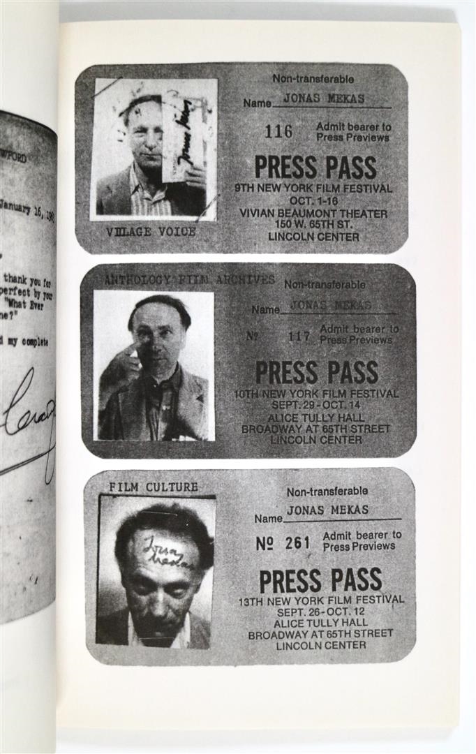 Artwork by Jonas Mekas, Artists' Book, Made of black marker