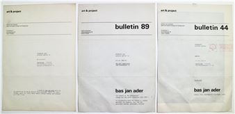 Two Art & Project bulletins and one flyer - Bas Jan Ader