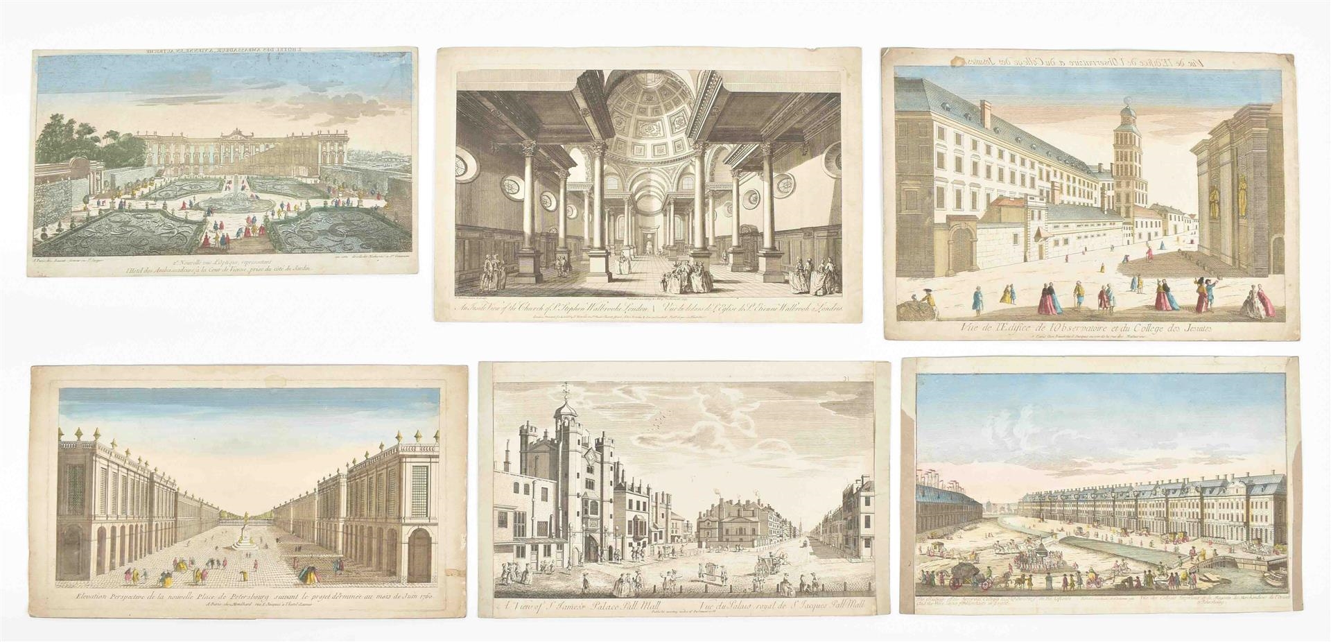 Artwork by Du Jardin, Optical views, lot of ten