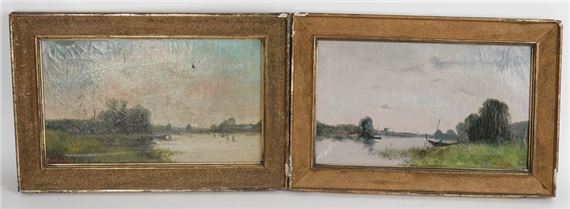 Pair of lakescapes by Karl Ben