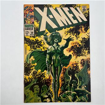 X-Men #50. 1968 Marvel Comic. Jim Steranko Art w/New X-Men Logo - Jim Steranko