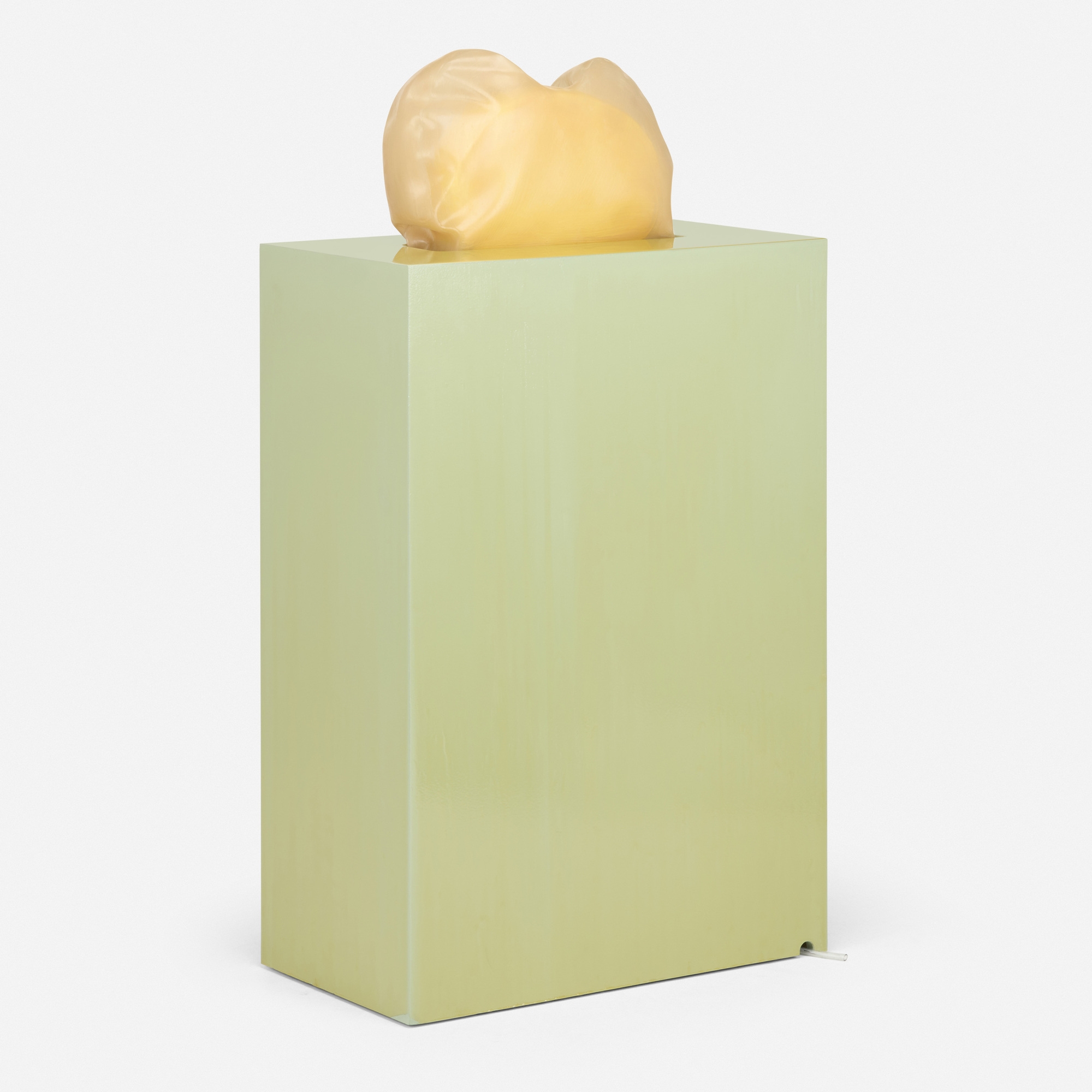 Artwork by Antoine Catala, Logo to Enhanced Communication, Made of silicone rubber, paint