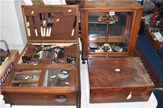 Sheffield | A GLAZED WOODEN CASED SET OF STANTON INSTRUMENTS ANALYTICAL ...