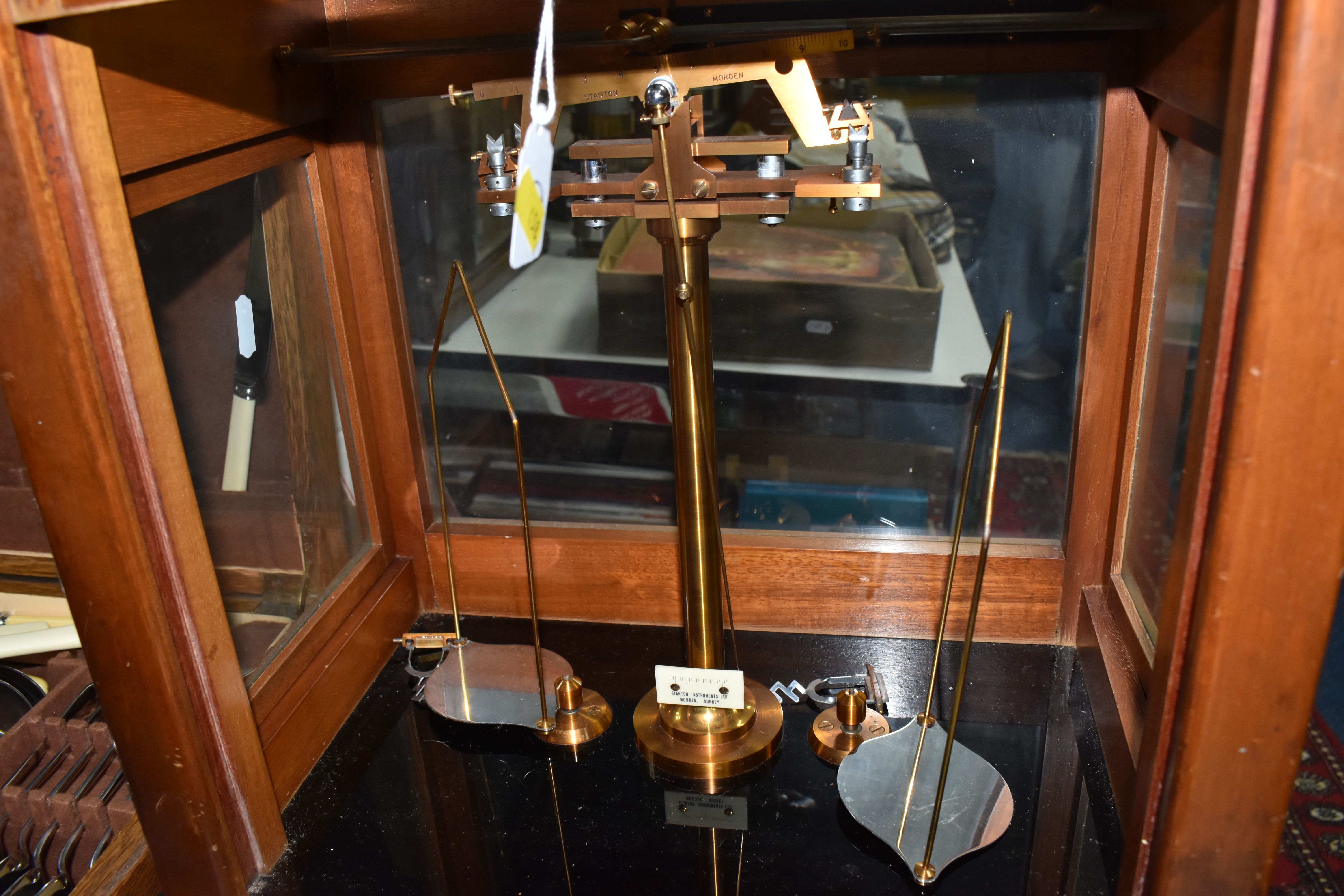 Sheffield | A GLAZED WOODEN CASED SET OF STANTON INSTRUMENTS ANALYTICAL ...