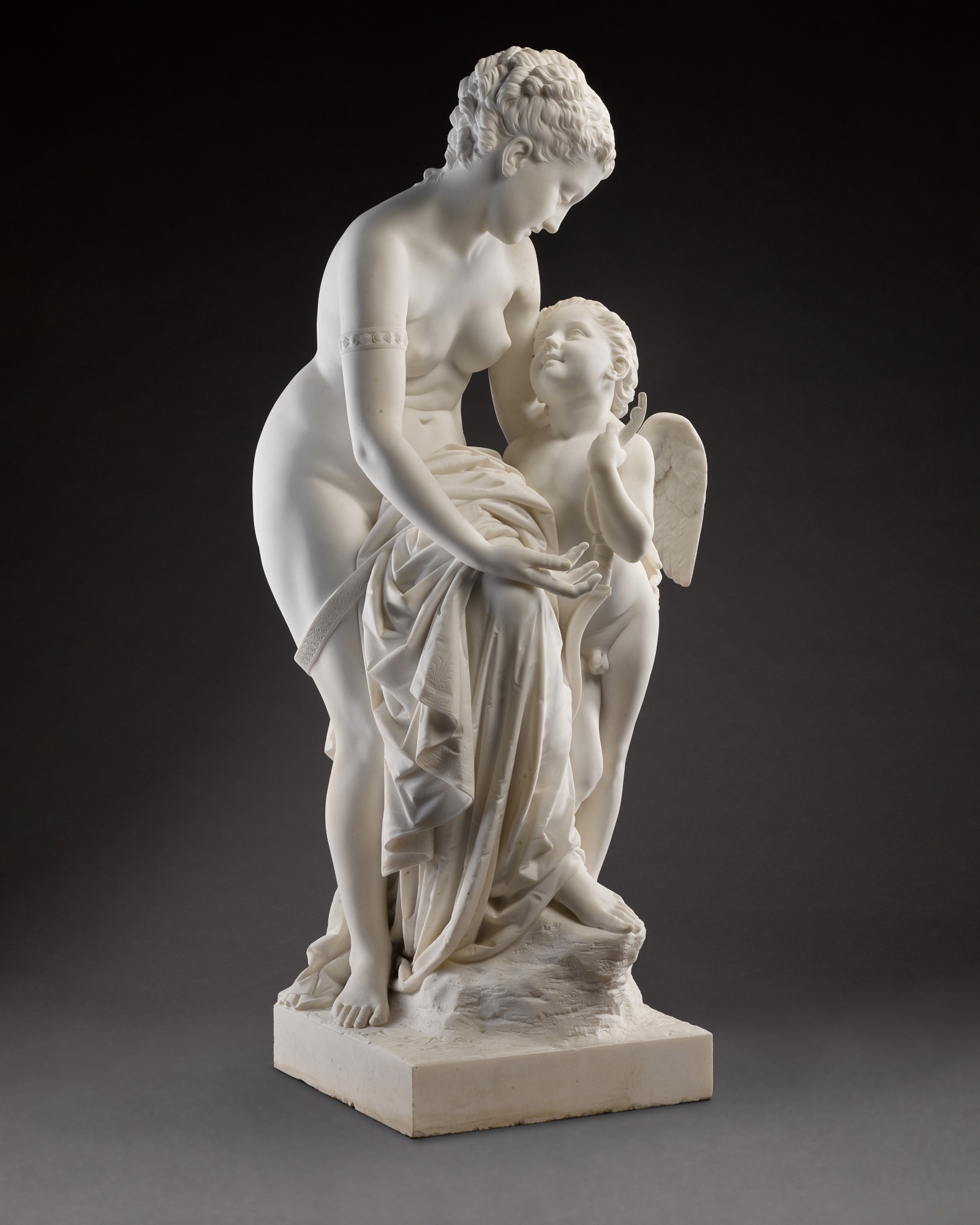 Artwork by Sir Charles Lawes-Wittewronge, Venus and Cupid, Made of white marble