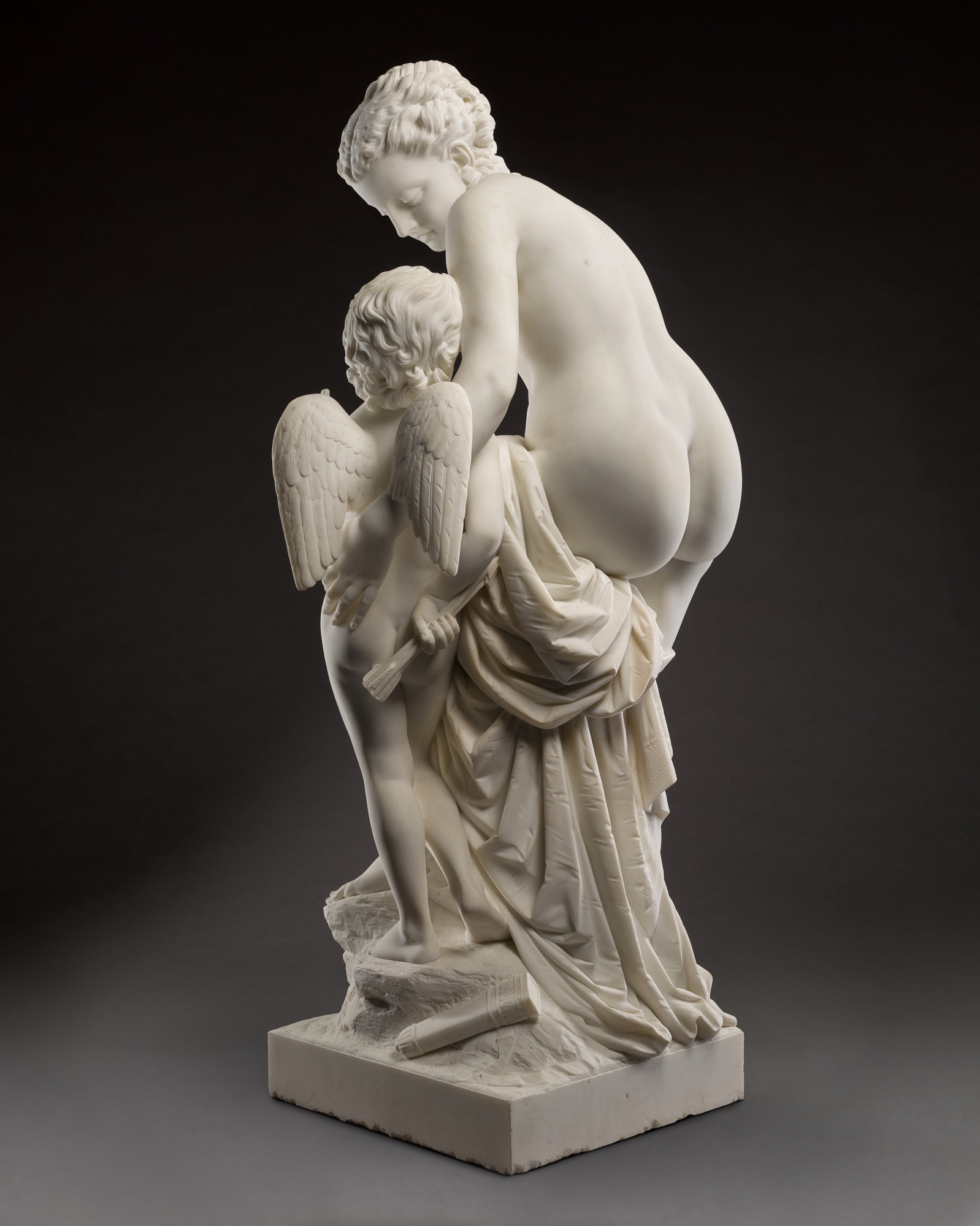 Artwork by Sir Charles Lawes-Wittewronge, Venus and Cupid, Made of white marble