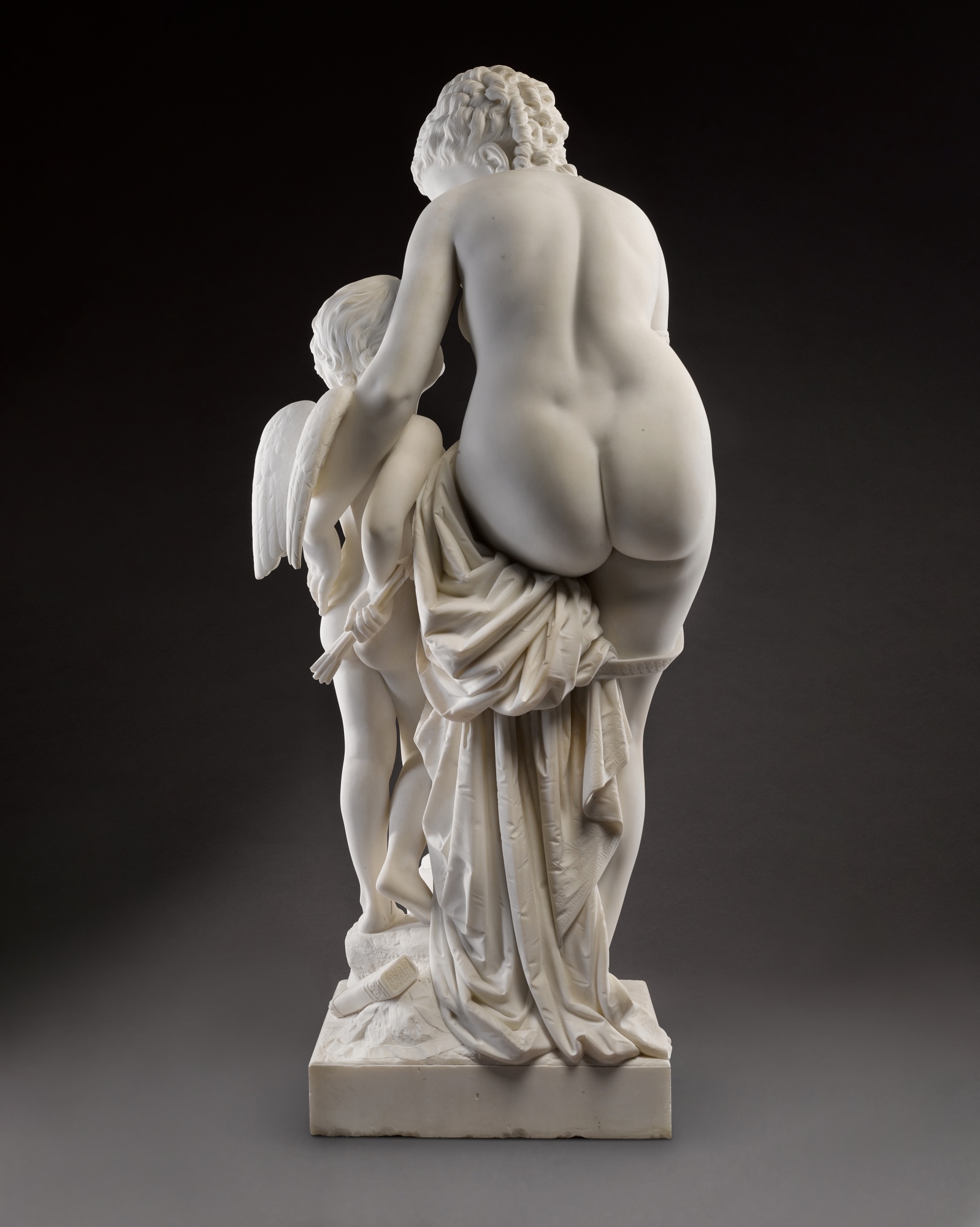 Artwork by Sir Charles Lawes-Wittewronge, Venus and Cupid, Made of white marble