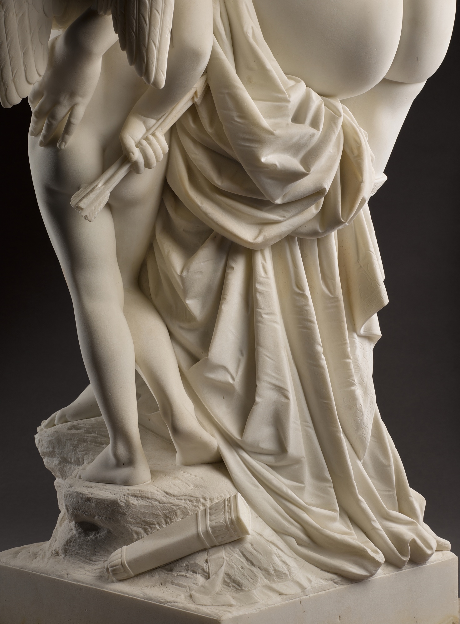 Artwork by Sir Charles Lawes-Wittewronge, Venus and Cupid, Made of white marble