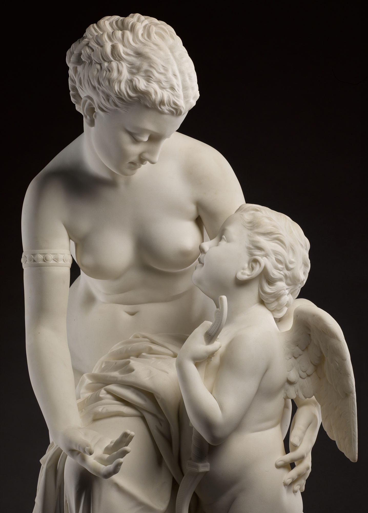 Artwork by Sir Charles Lawes-Wittewronge, Venus and Cupid, Made of white marble