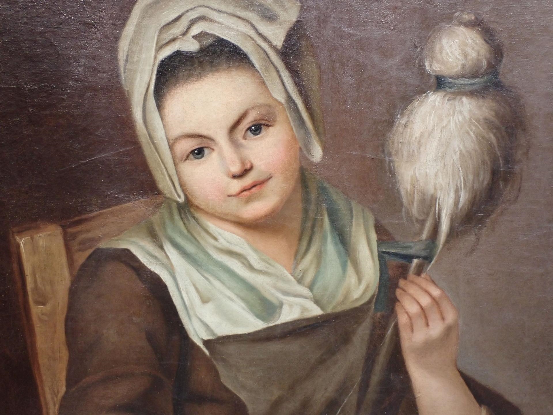 Giacomo Ceruti | : Portrait d'une jeune fileuse de laine | MutualArt