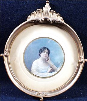 : Portrait de femme aux bijoux en perles - Jakob Heinrich Reutlinger