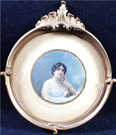 : Portrait de femme aux bijoux en perles - Jakob Heinrich Reutlinger