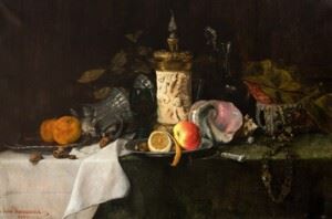 Prunkstillleben by Max Hammerl, 1880