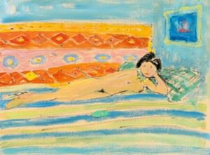 Liegender Akt by Rudolf Kriesch