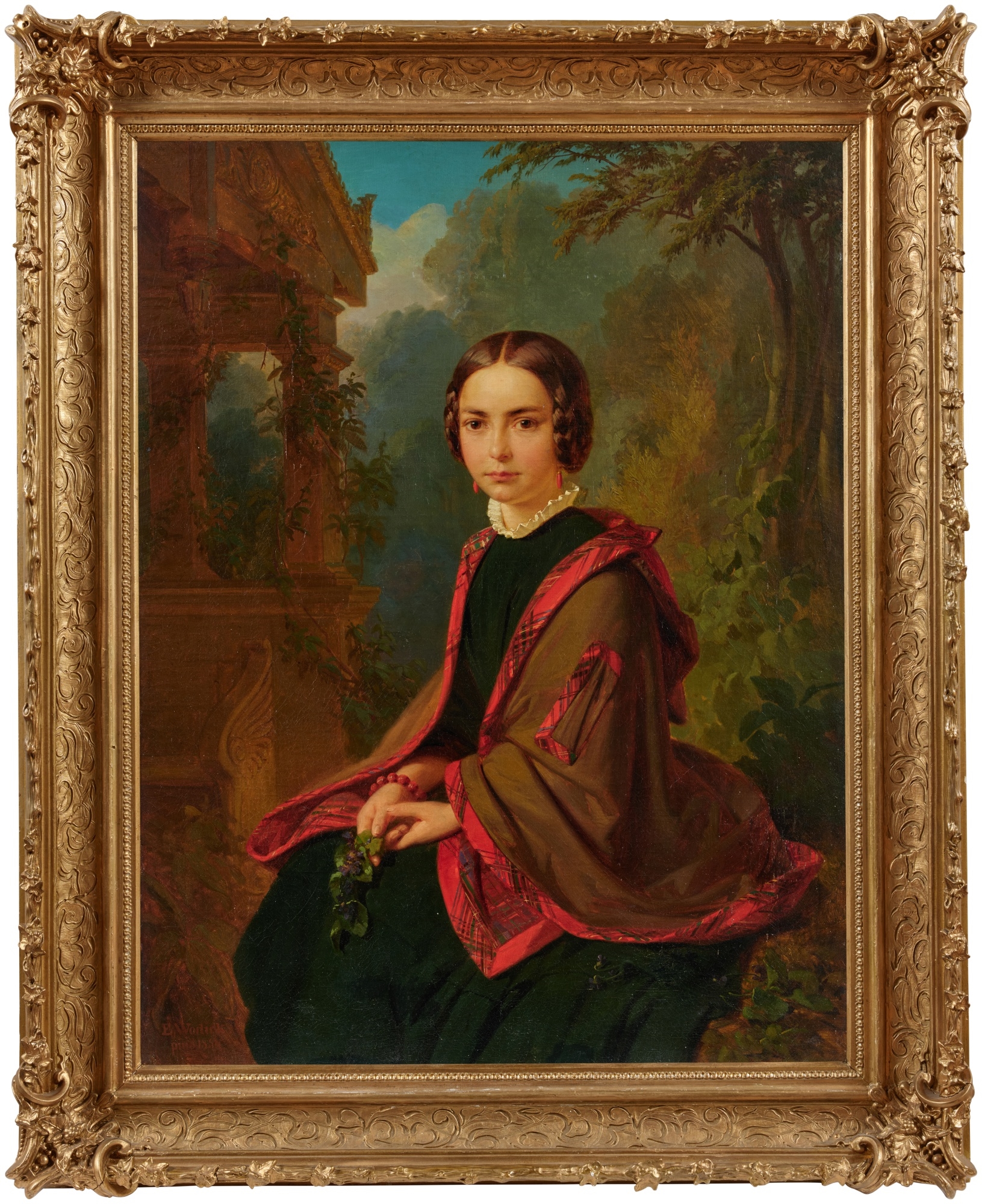 Artwork by Edmund Wodick, Portrait of a girl, Made of oil on canvas