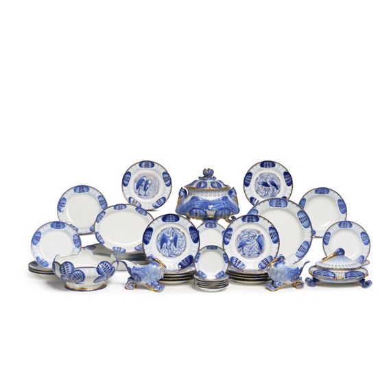 A Bing & Grøndahl porcelain 'Heron' pattern (Hejrestellert) japonaiserie part dinner service - Pietro Krohn