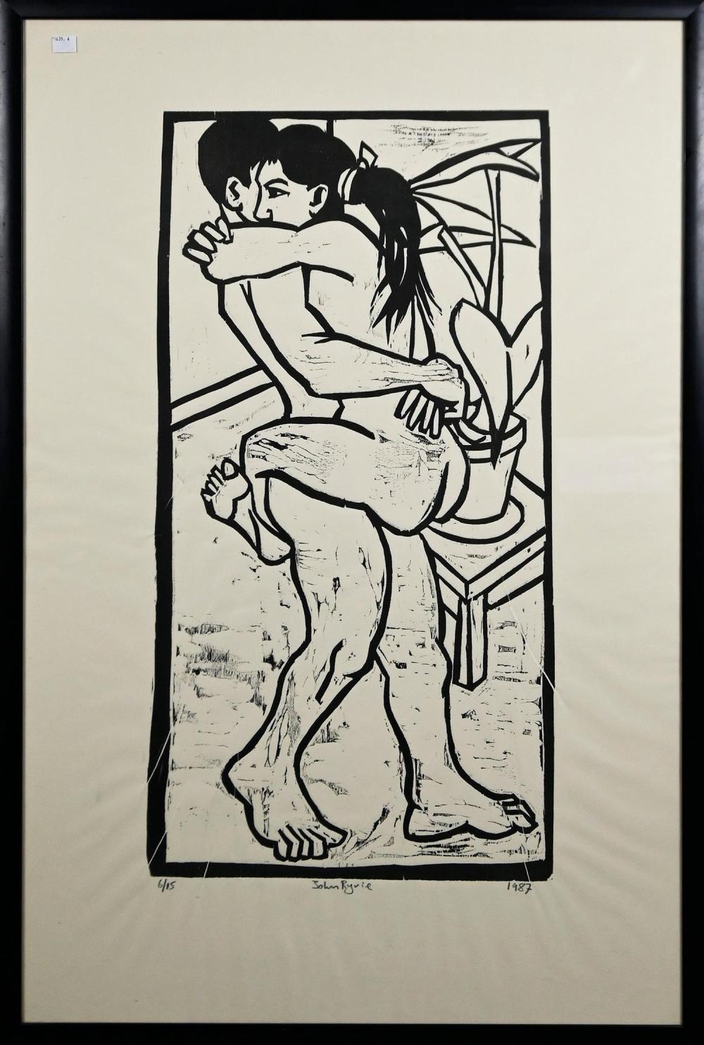 Artwork by John Ryrie, JOHN RYRIE, Made of WOODCUT