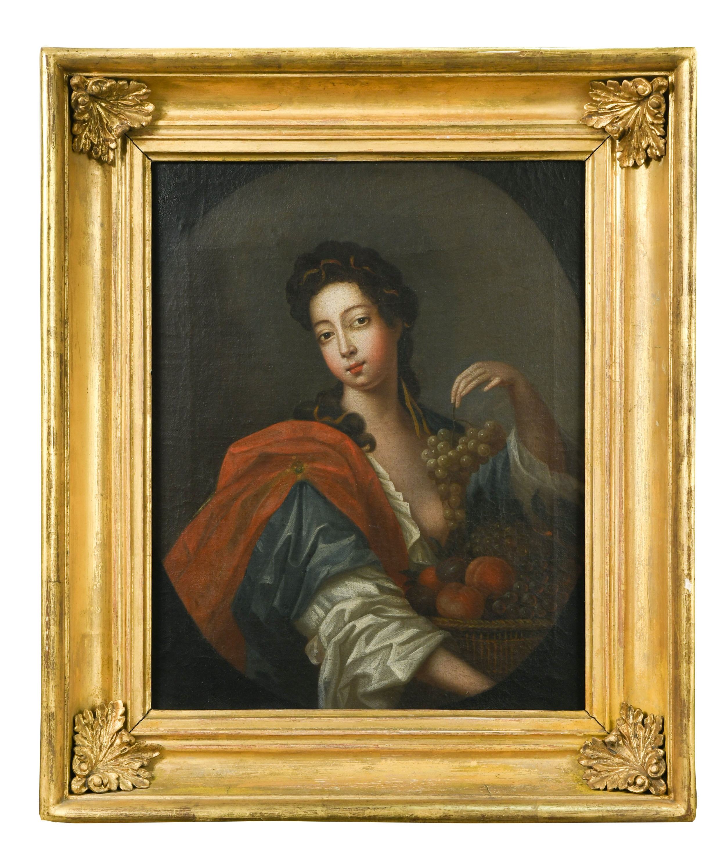 Simon Pietersz Verelst | Portrait of a lady with fruit within a feigned ...