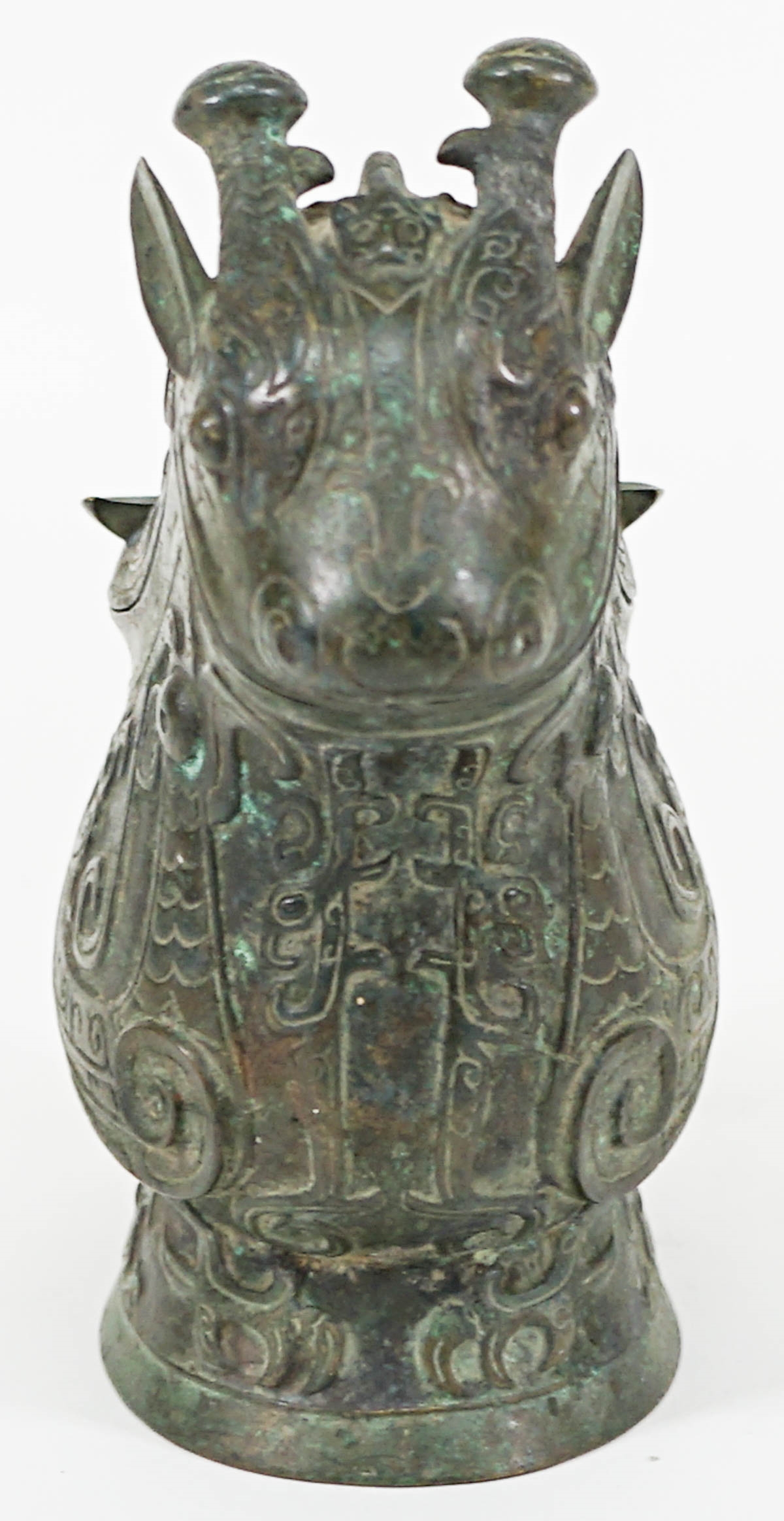 Artwork by Chinese School, A Chinese Bronze Wine Vessel Gong, Made of bronze