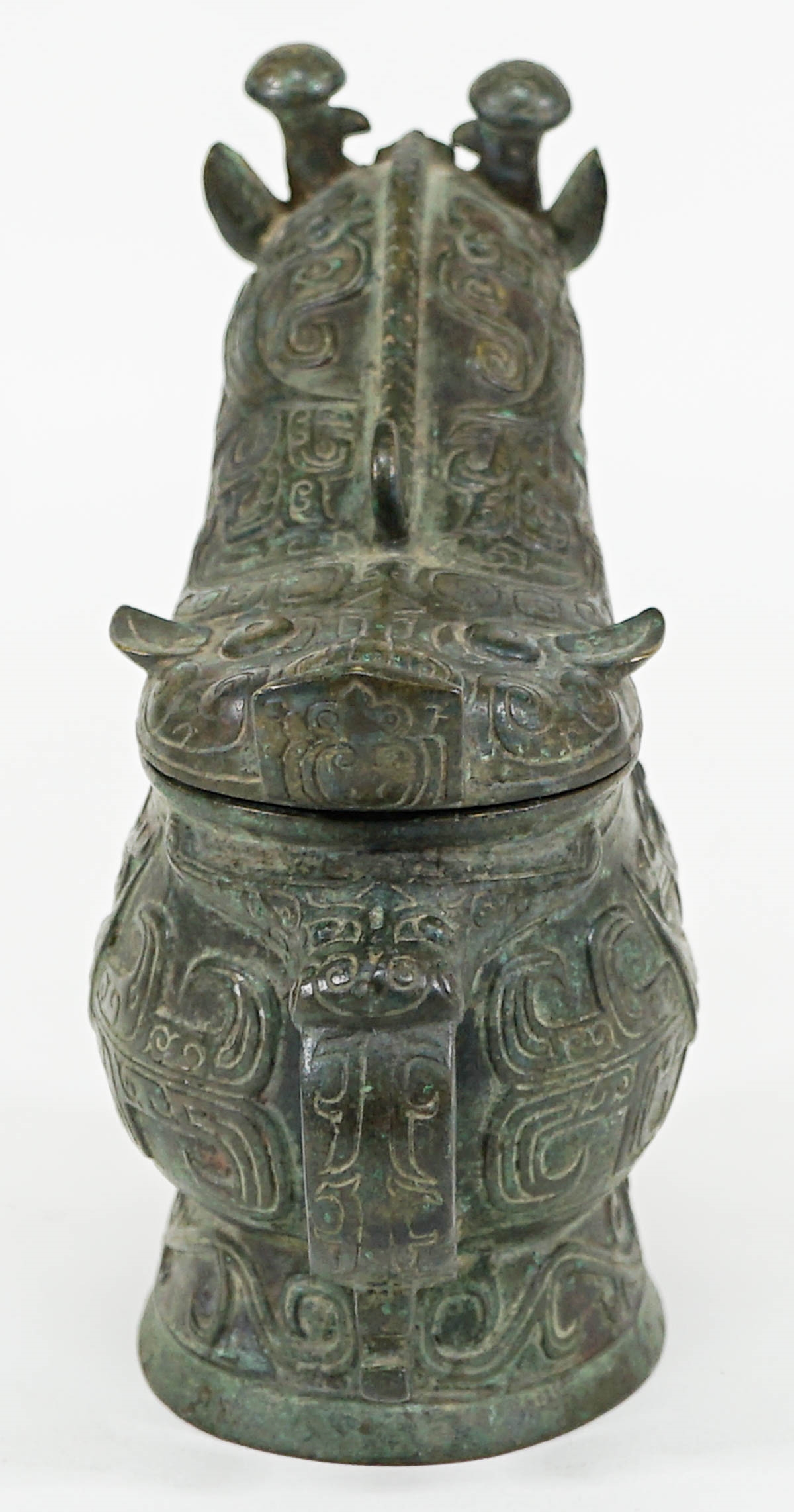 Artwork by Chinese School, A Chinese Bronze Wine Vessel Gong, Made of bronze