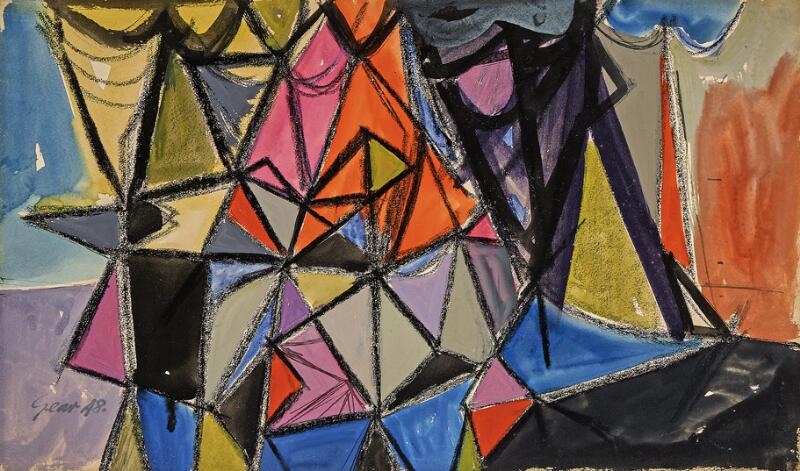 Artwork by William Gear, Untitled, Made of Mixed media on paper