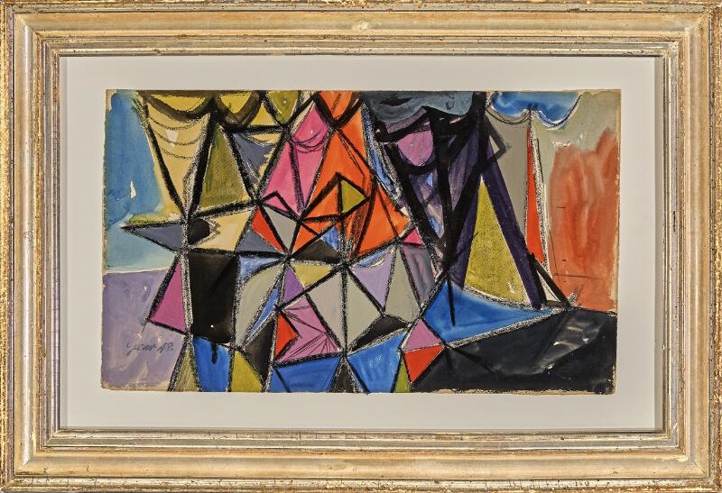 Artwork by William Gear, Untitled, Made of Mixed media on paper