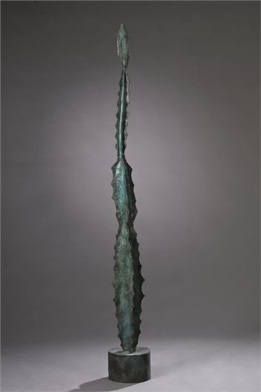Memos MAKRIS (1913-1993) Cactus, 1990 Bronze with green patina, monogrammed M M, justified 1/8 and stamped TEP on the side of the base. H. 184.5 cm Provenance: Piasa sale, Monday June 24, 2013 (lot 114 - Memos Makris