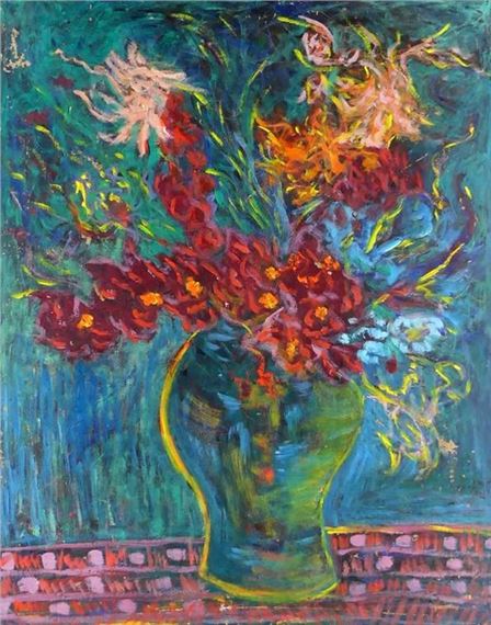 Untitled: Vase with Flowers by Clara Samuels