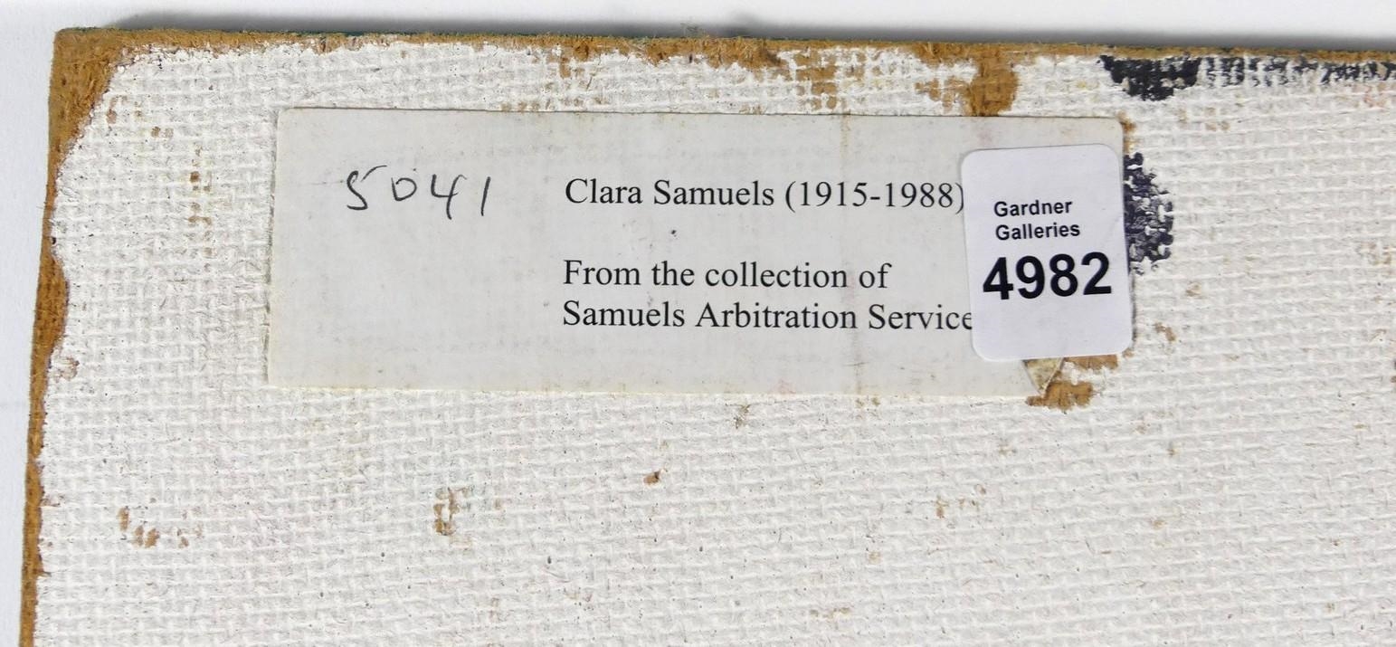 Artwork by Clara Samuels, Untitled: Vase with Flowers, Made of oil on masonite board