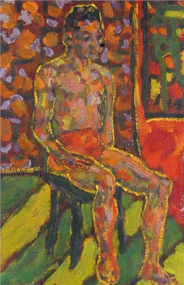 Untitled: Sitting Man by Clara Samuels