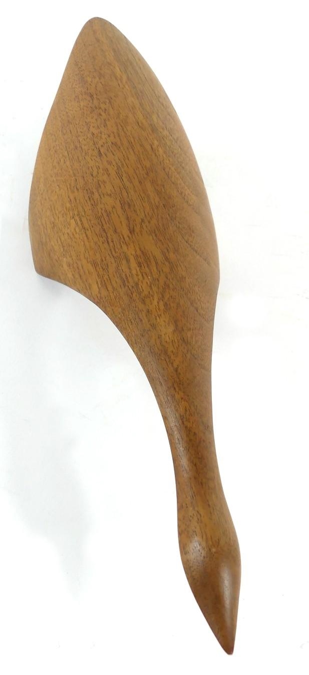 Artwork by Alan Middleton, A mid-20th century circa 1960's walnut minimalist Canada Goose carving, Made of walnut