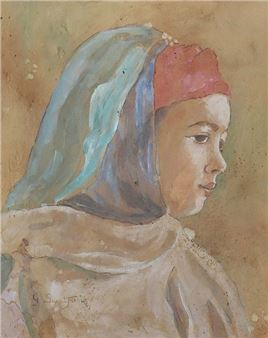 Portrait of a young girl - Gaston Casimir Saint-Pierre