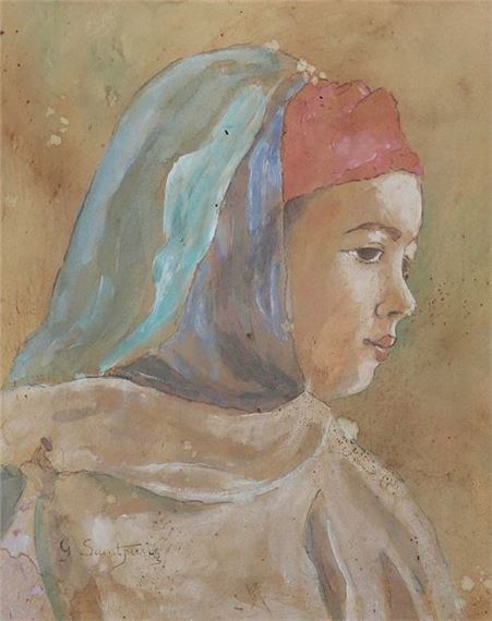 Portrait of a young girl - Gaston Casimir Saint-Pierre