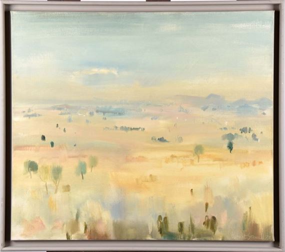 Paysage africain, daté 1973 by Clement Serneels, circa 1973