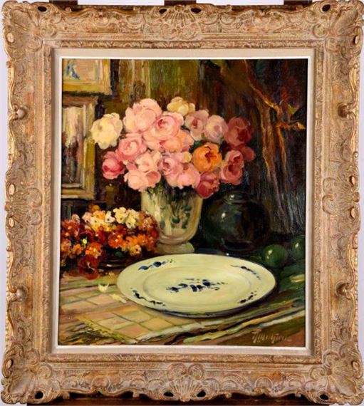 Nature morte aux fleurs by Andre Mahieu