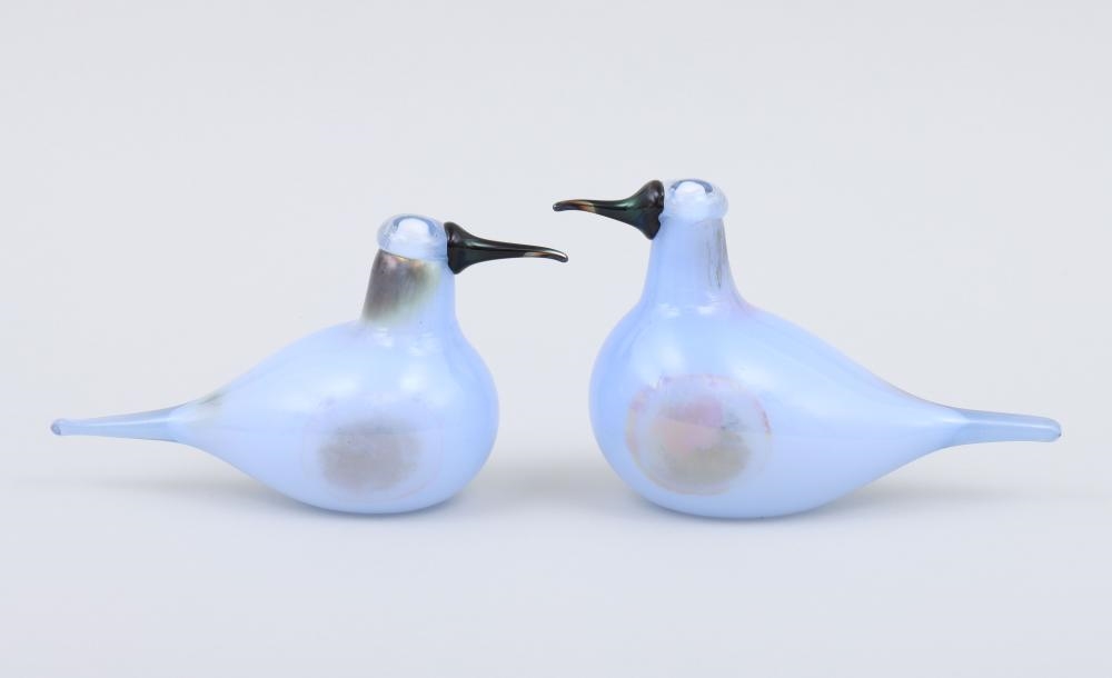 Artwork by Oiva Toikka, Collection of (8) Small Iittala Glass Birds, Made of Glass