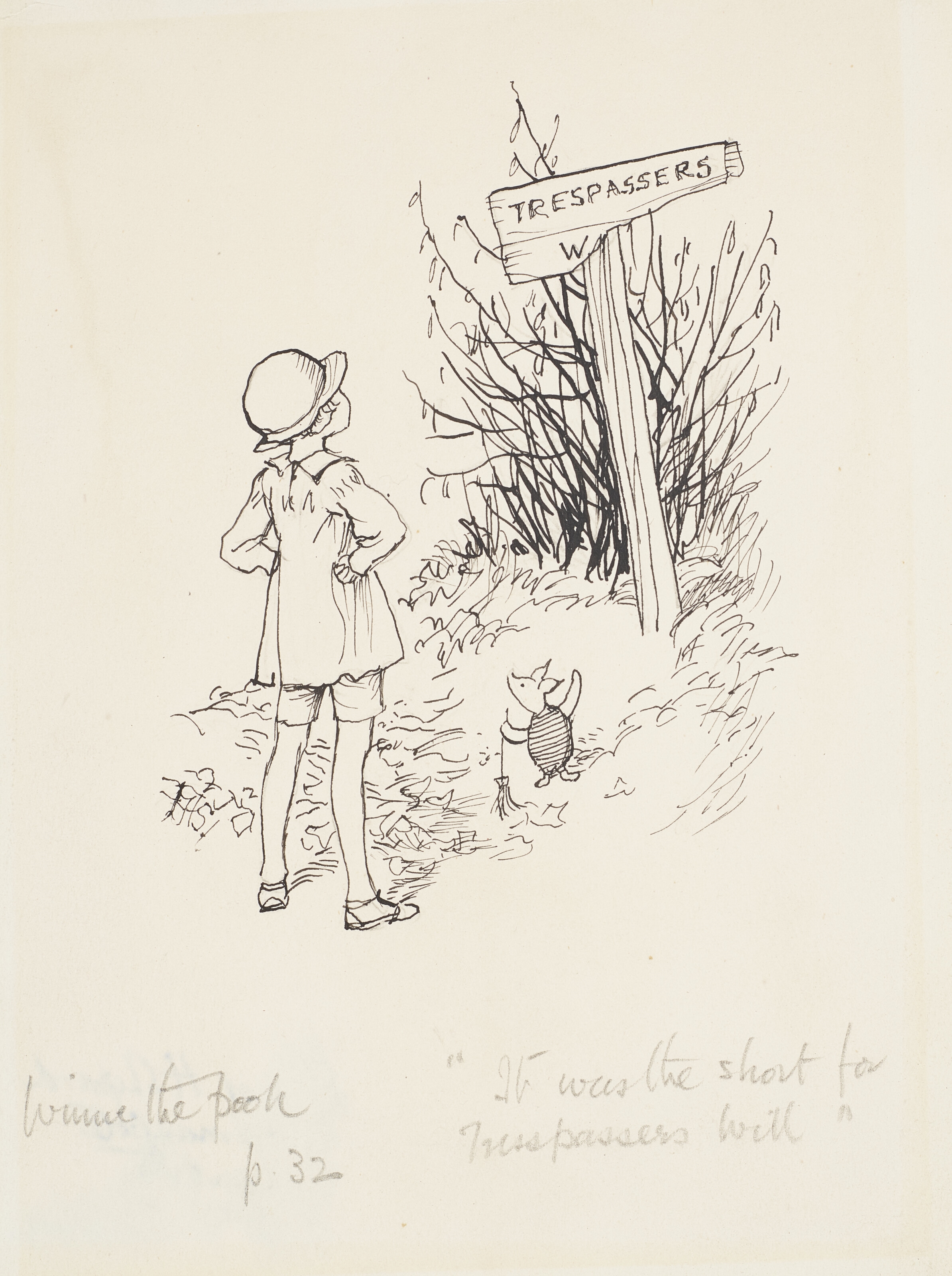 Ernest Howard Shepard | Christopher Robin and Piglet: 'It was the short ...